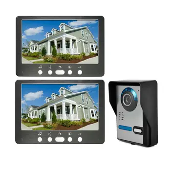 Система Видеодомофона Yobang Security, 4-Проводной 7-дюймовый ЖК-монитор и ИК-камера Домофона ночного видения Для домашней безопасности